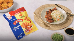 Tasty Crispy Chicken with Rice