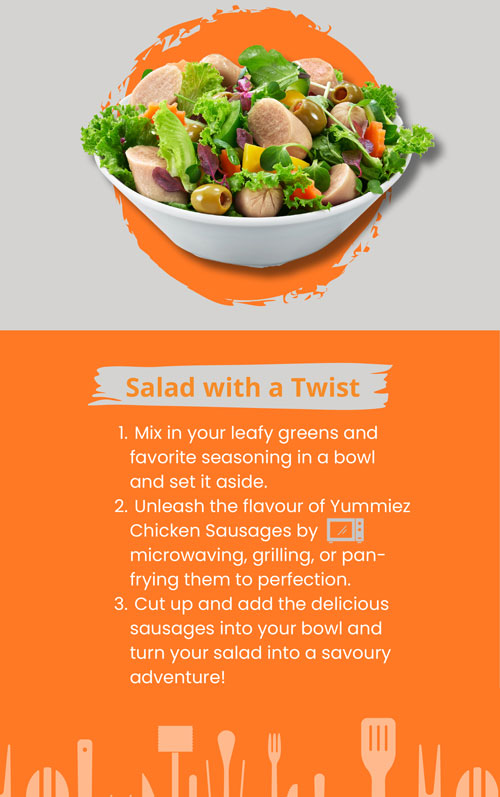 Chicken Sausages Salad Twist